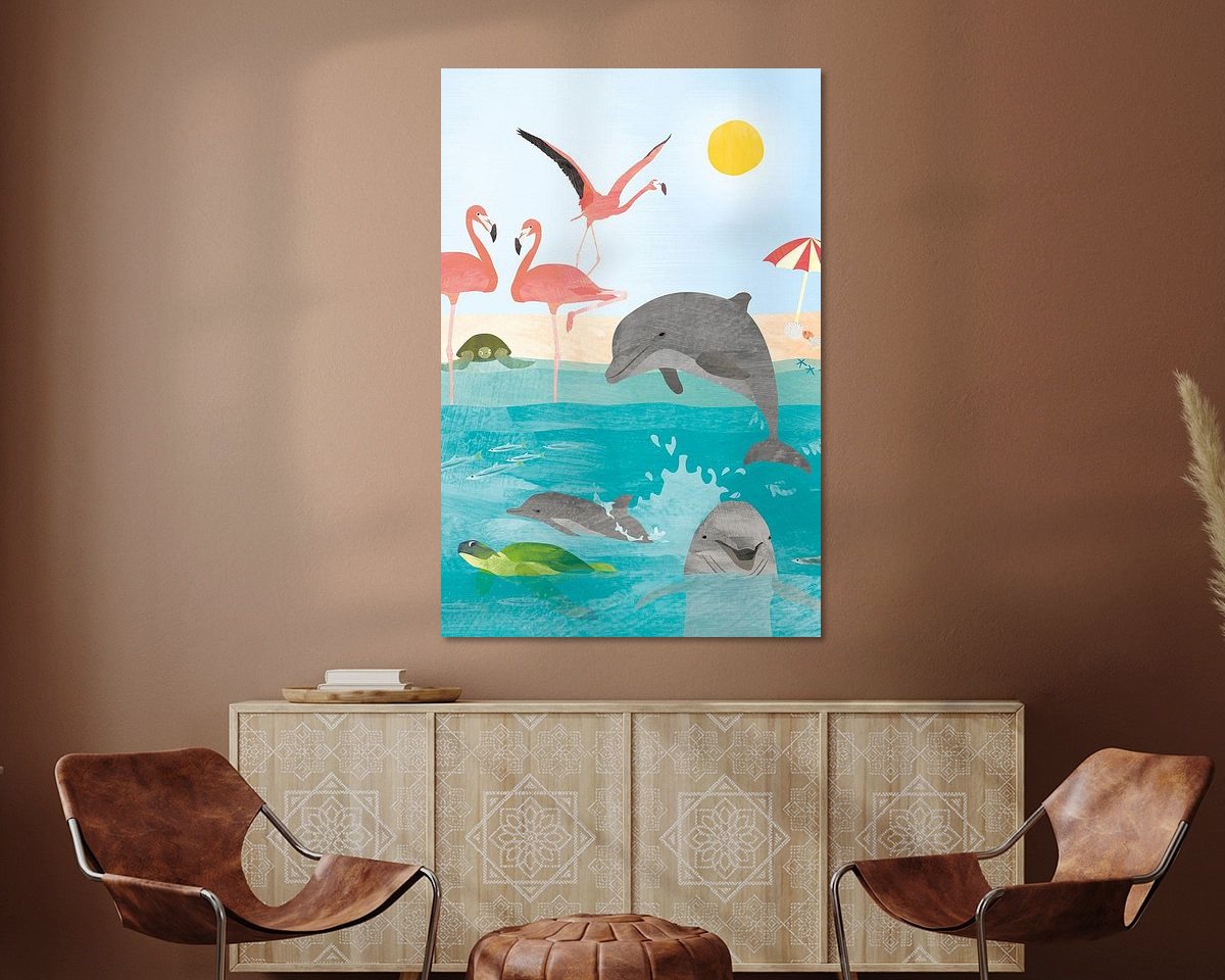 Voorbeeld van het werk in een kamer