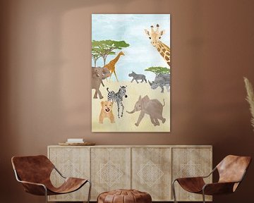 Wild animals in Africa by Karin van der Vegt