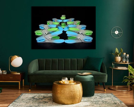 Voorbeeld van het werk in een kamer