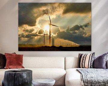 Twee windturbines von Harry Wedzinga