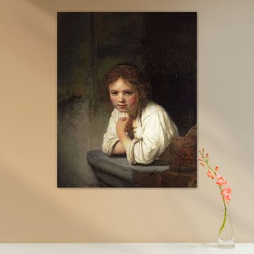 Mädchen im Fenster - Rembrandt van Rijn