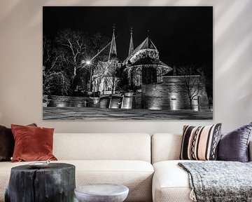 Bergkerk Deventer zwart/wit van Frank Slaghuis