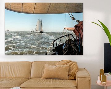 Sailboat on the Wadden Sea by Barbara Koppe