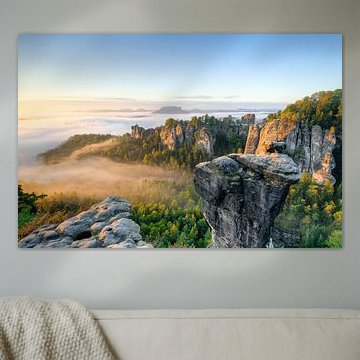 On the rocks in Saxon Switzerland by Michael Valjak