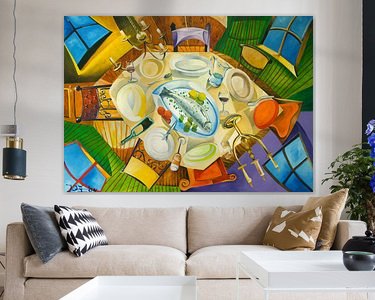 Example of the artwork in a room