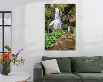 Waterfall in Saxon Switzerland van Michael Valjak