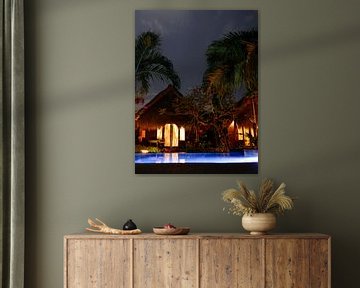 Balinese hutjes onder de sterrenhemel by Petra Brouwer