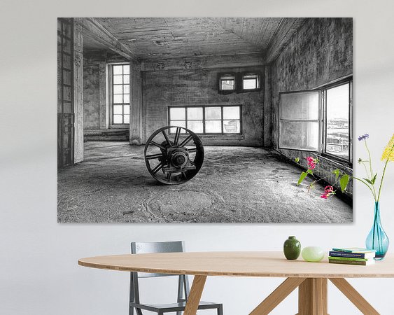 Voorbeeld van het werk in een kamer