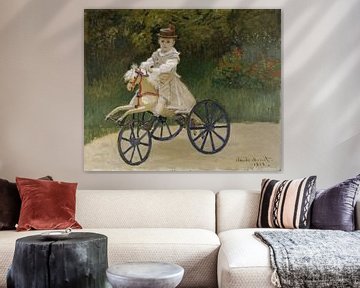 Jean Monet op zijn hobbelpaard - Claude Monet