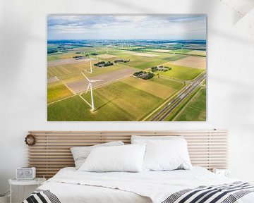 Aerial photography of Dutch agriculture fields, wind turbines, infrastructure and landscapes by Original Mostert Photography