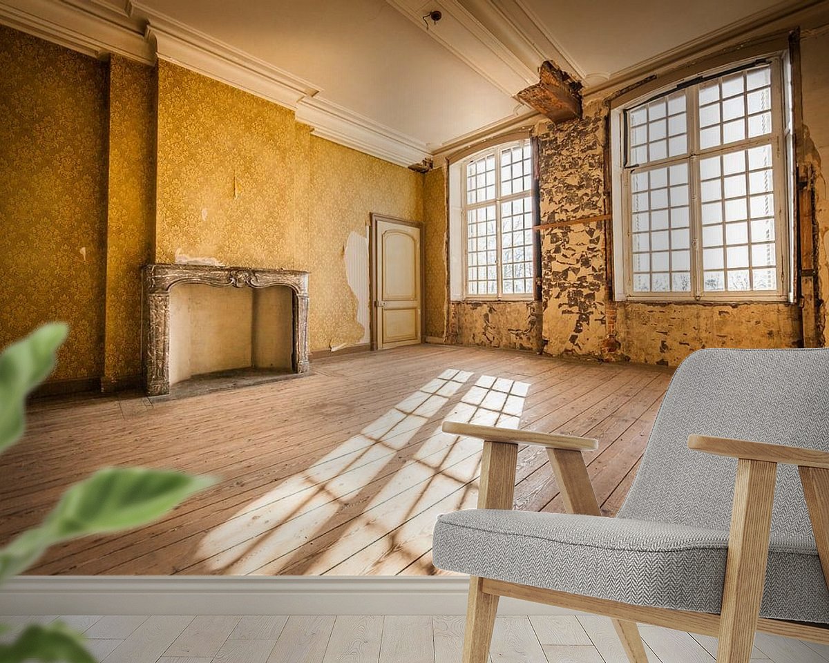 Voorbeeld van het werk in een kamer