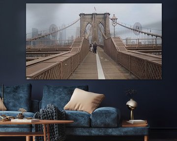 Brooklyn Bridge in de mist von ticus media