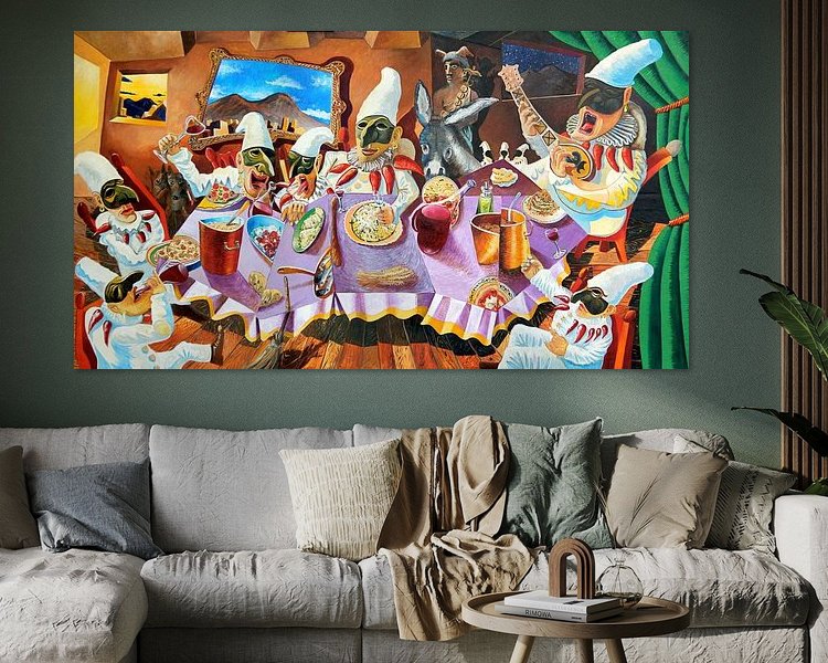 Voorbeeld van het werk in een kamer