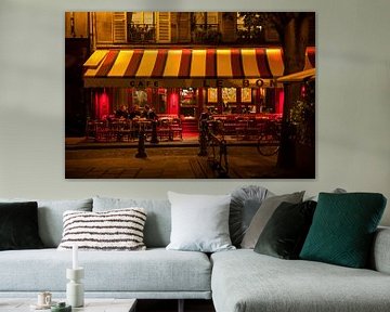 Café le Bonaparte handcrafted digipainting by Maarten Visser