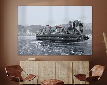 Hoovercraft Baikal lake Russia Siberia