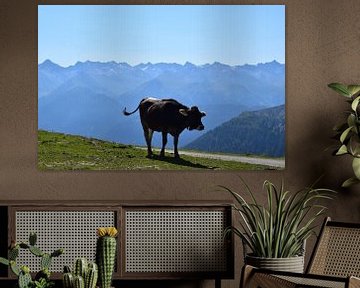 Koe in de bergen van Gerdine Aret
