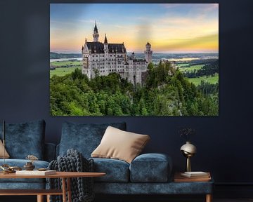 Neuschwanstein Castle at sunrise by Michael Valjak