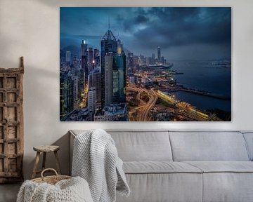 Hong Kong Skyline van Mario Calma