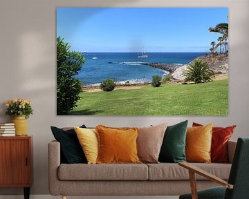 Sea views in azure blue and grass green - Tenerife by Sander de Groot