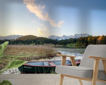 Boat at Lake Gerold in Bavaria by Michael Valjak