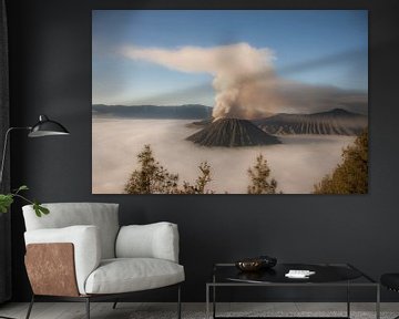 Blick auf den Vulkan Bromo von Koen van der Werf