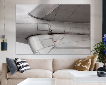 Airplane close-up wing by Inge van den Brande
