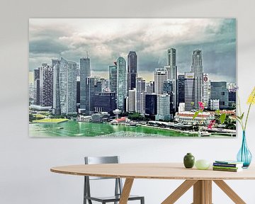 Skyline von Singapur von Eduard Lamping