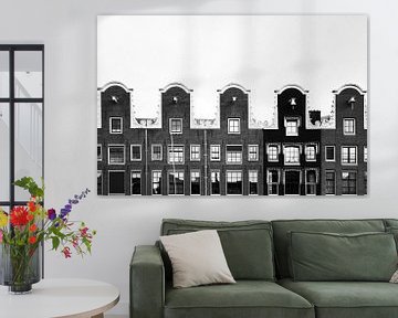 Grachtenpanden in Amsterdam van Robert Paul Jansen