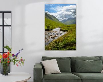 Etive rivier, Glen Etive, Schotland van Pascal Raymond Dorland