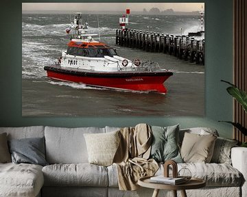 Loodsboot op de Westerschelde bij Vlissingen van MSP Canvas