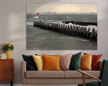 Dock in der Westerschelde bei Vlissingen von MSP Canvas