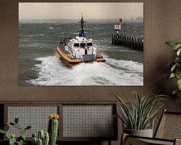 Bateau pilote sur la Westerschelde près de Vlissingen sur MSP Canvas