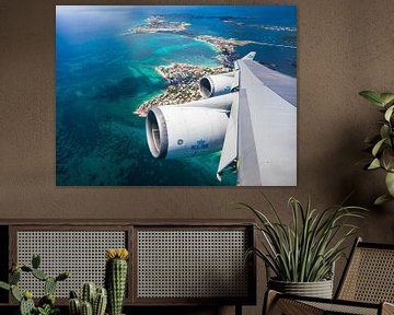 Sint Maarten van bovenaf met de KLM Boeing 747 van Dennis Janssen