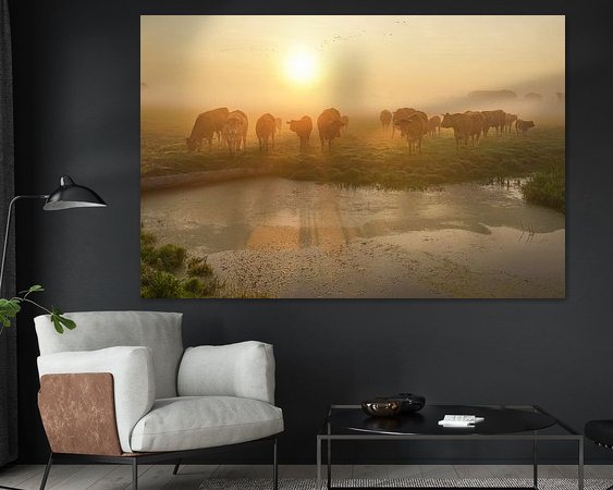 Voorbeeld van het werk in een kamer