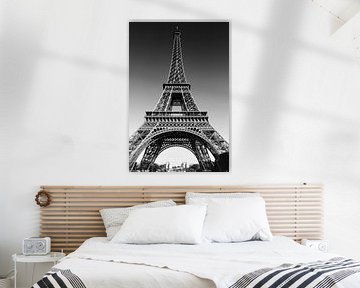 Parijs, Eiffeltoren, Frankrijk/ zwart-wit