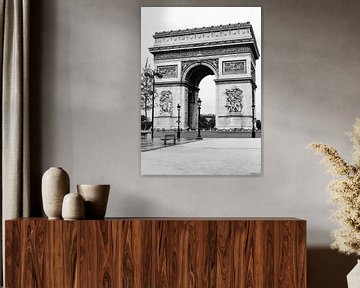 Arc de Triomphe, Parijs, Frankrijk/ zwart-wit van Lorena Cirstea