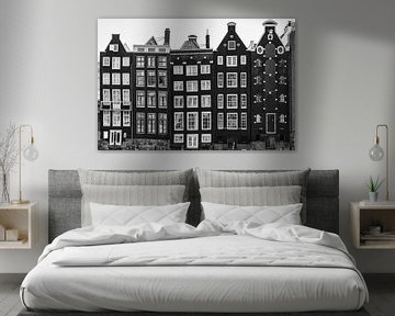Häuser in Amsterdam / schwarz und weiß von Lorena Cirstea
