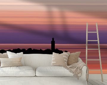 Purple Sunset at the Sea von Aline van Weert