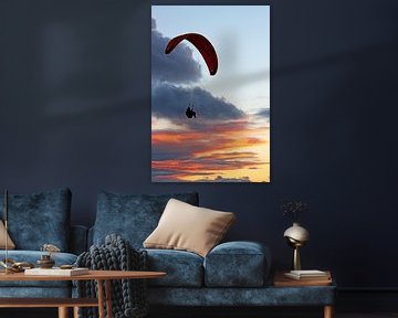 Paraglider by sunset von Yvonne Steenbergen