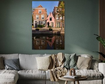 Roze huis in Leiden van Charlene van Koesveld