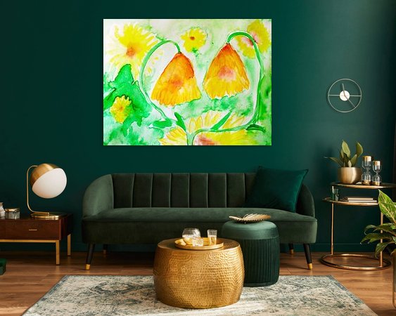 Voorbeeld van het werk in een kamer