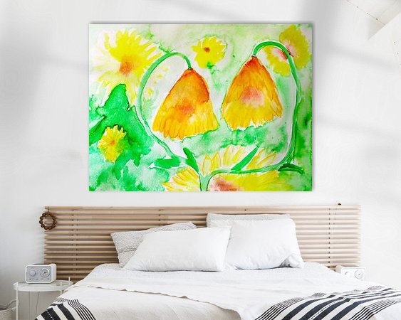 Voorbeeld van het werk in een kamer