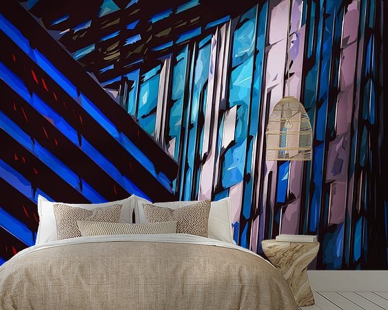 Voorbeeld van het werk in een kamer