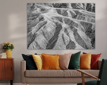 Death Valley: Zabriskie Point (black and white) sur Dirk Jan Kralt