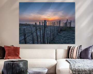 Zonsondergang aan de maasvlakte by Chris van Es