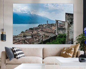 Panorama van Limone sul Garda, Gardameer van Patrick Verhoef