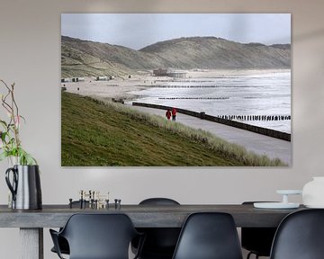 Strand Zoutelande van MSP Canvas