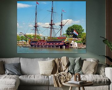 VOC-schip 'De Amsterdam' van Eduard Lamping