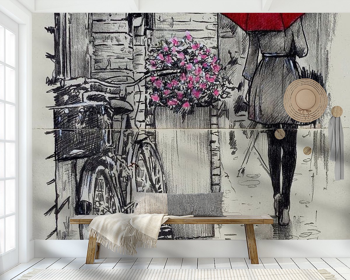 Voorbeeld van het werk in een kamer