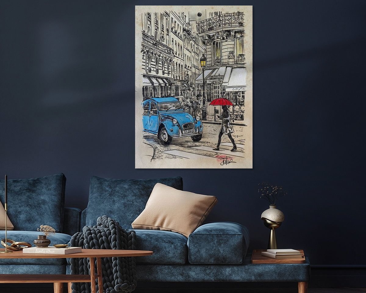 Voorbeeld van het werk in een kamer